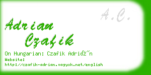 adrian czafik business card